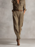 CELIA | Plaid Jumpsuit with Sophisticated Details