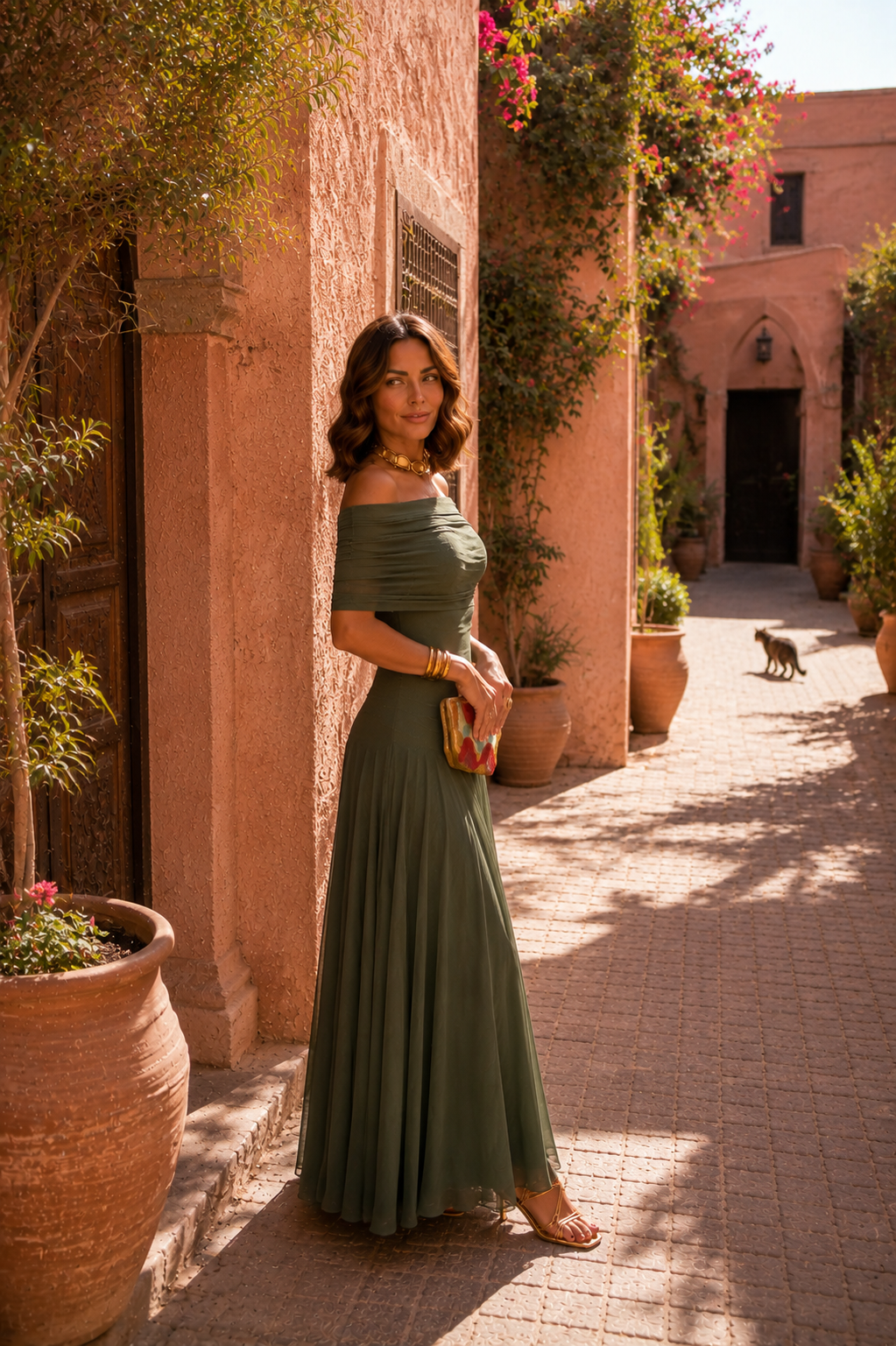 Toledo dress in green