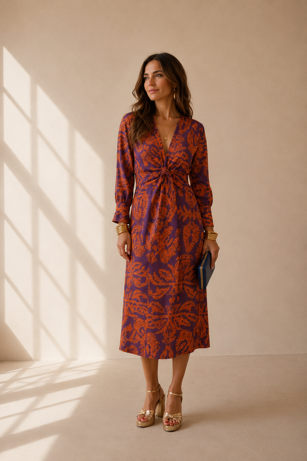 Silvia™ | Printed midi dress