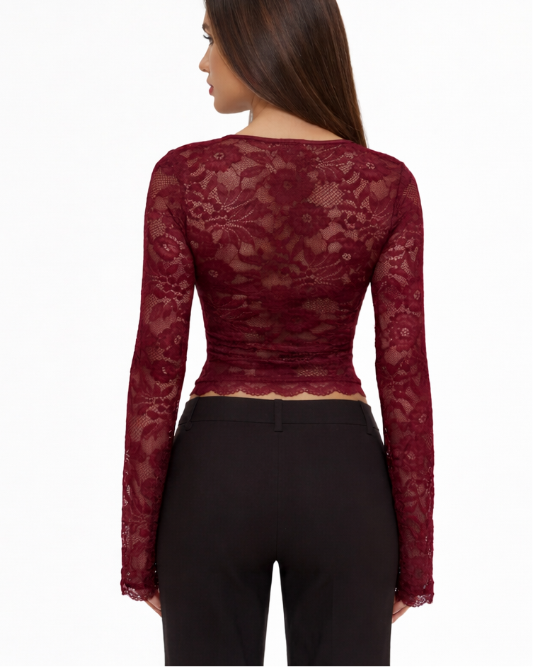 AMARA | Lace Affair Long Sleeve Top