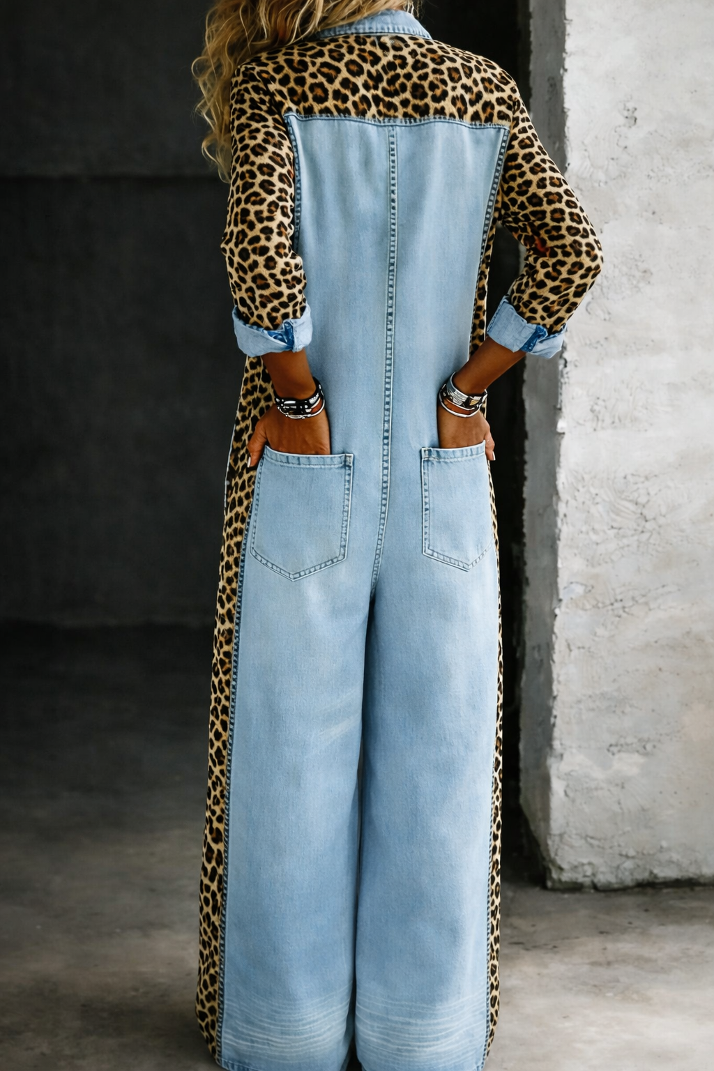 Amanda™ | Denim shirt jumpsuit