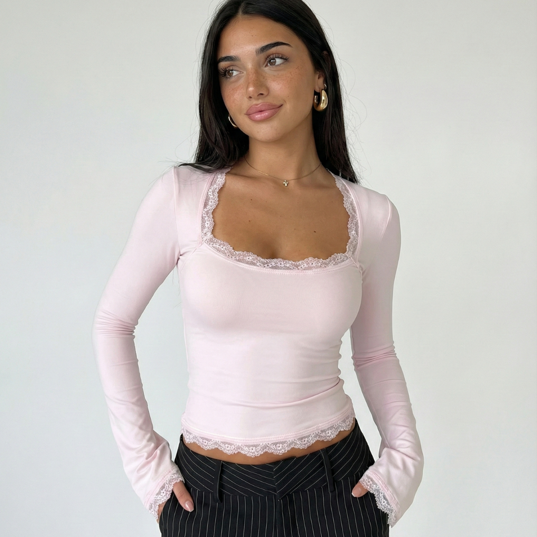 AMARA | Long Sleeve Lace Top