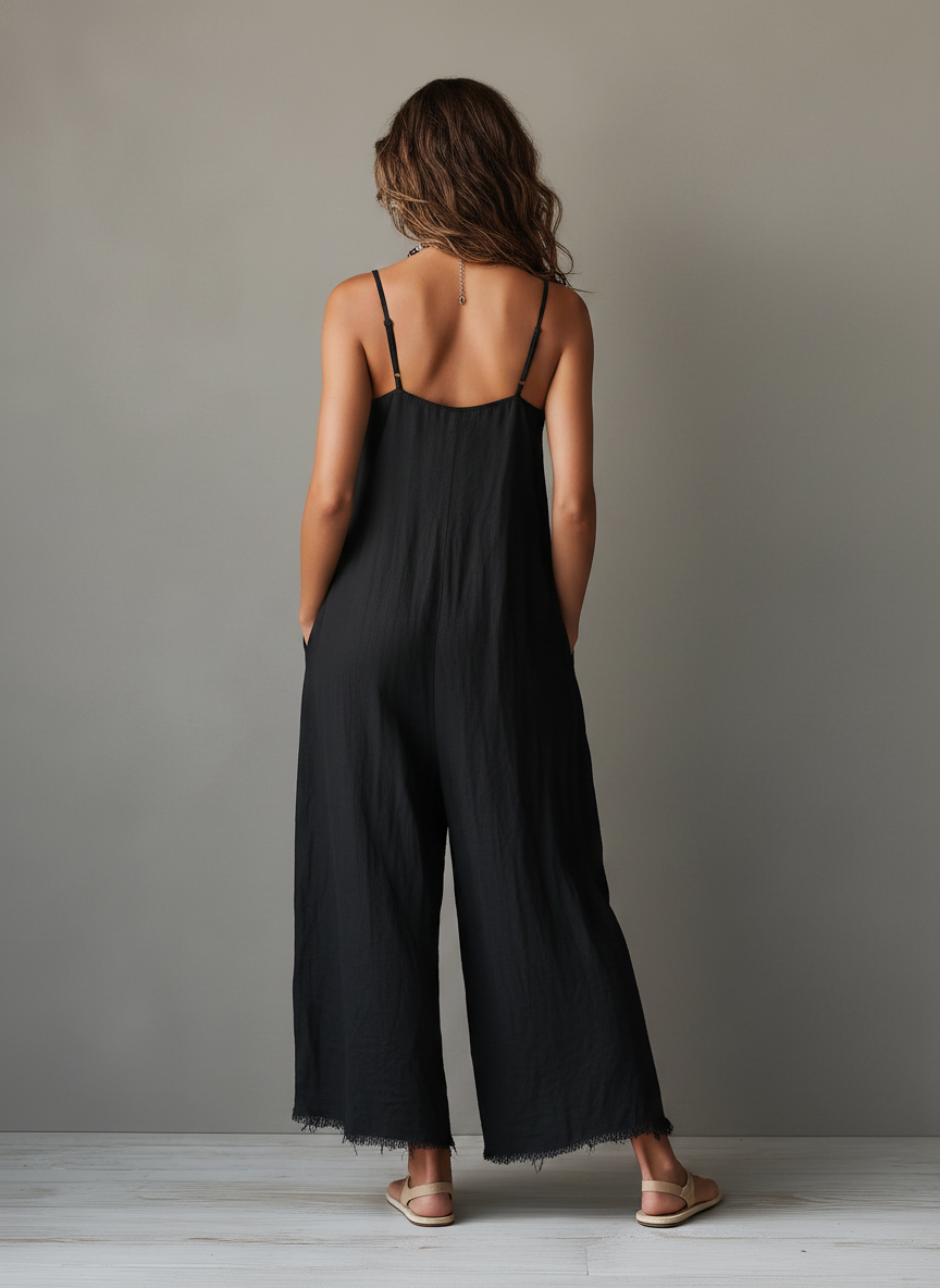 Léa - Women's Minimalist Linen Jumpsuit