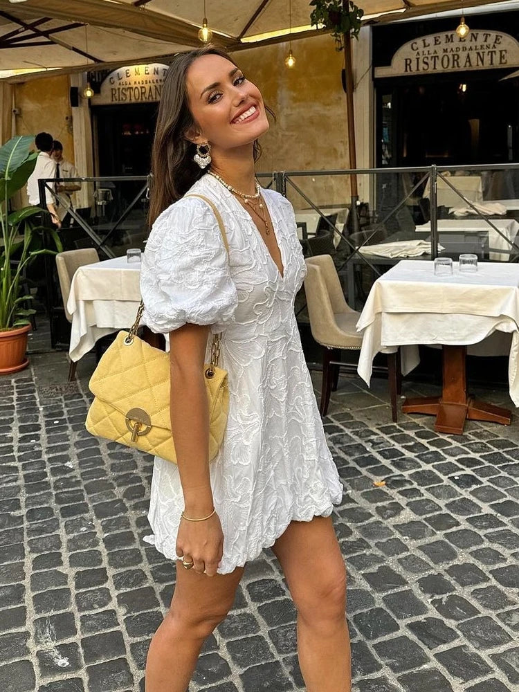 AMARA | Puff Sleeve Mini Dress