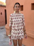 Aitana | Printed blouse and skirt set