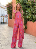 Vera | Fluid Tunic and Palazzo Pants Set with Retro Print