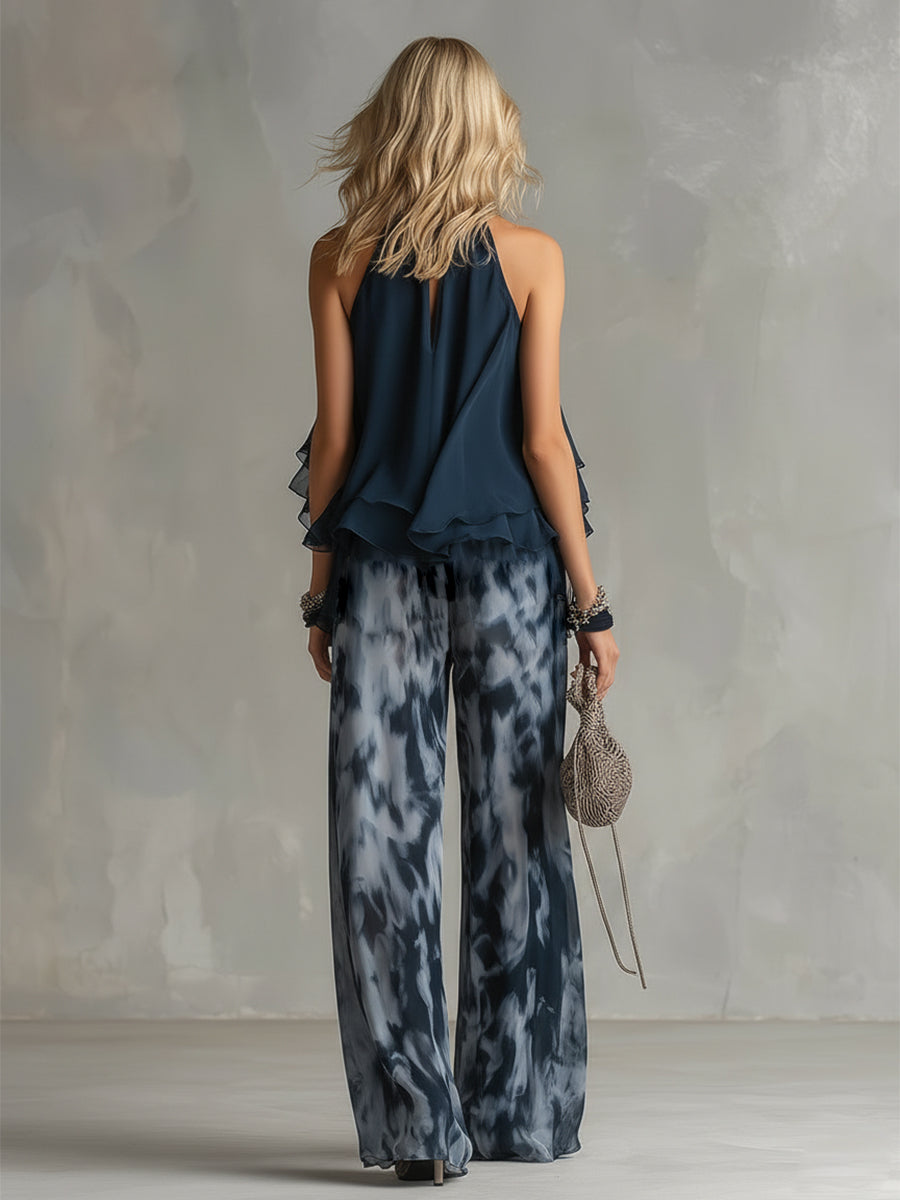 Sibanna · Navy Blue Chiffon Set