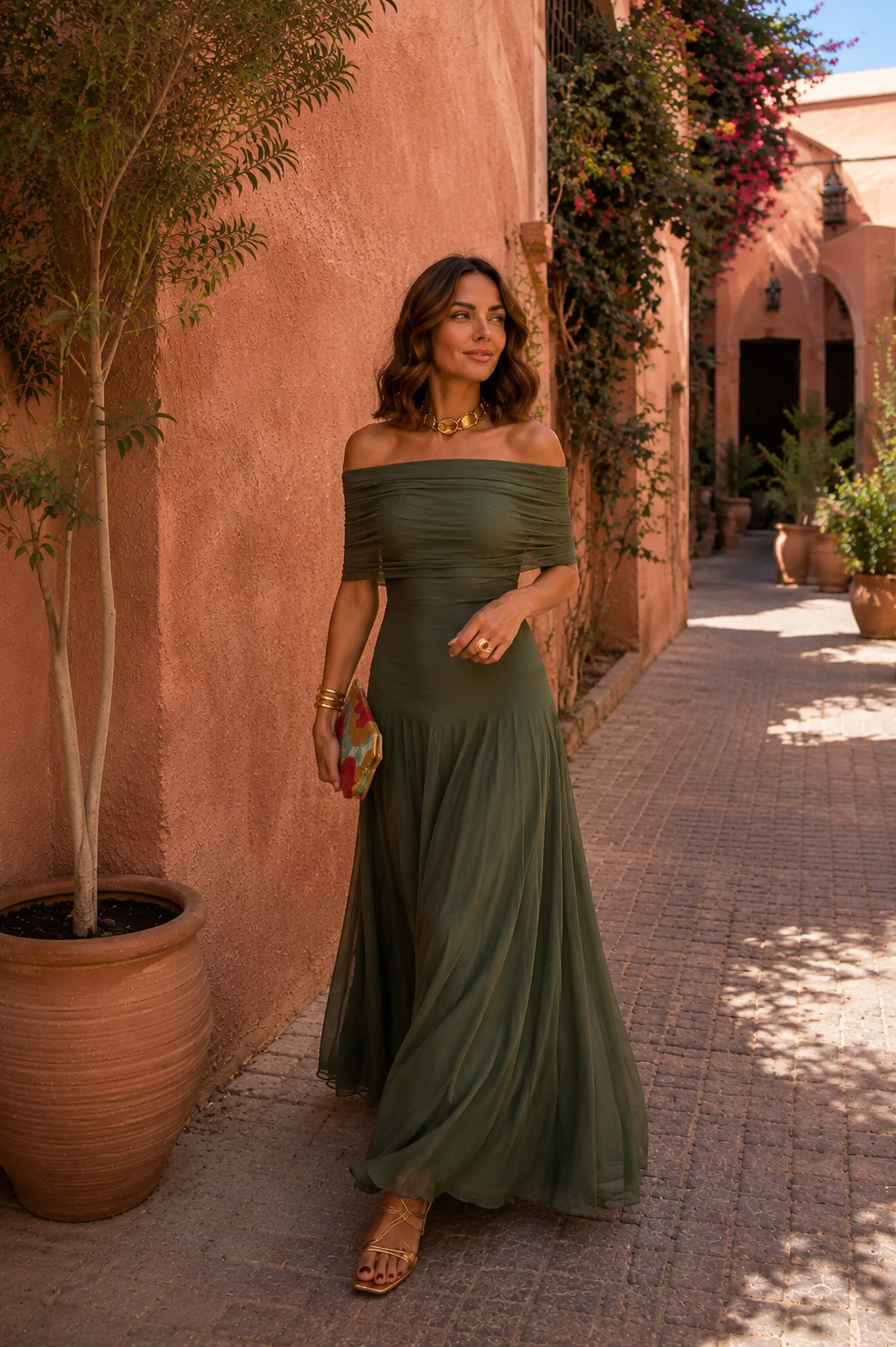 Toledo dress in green