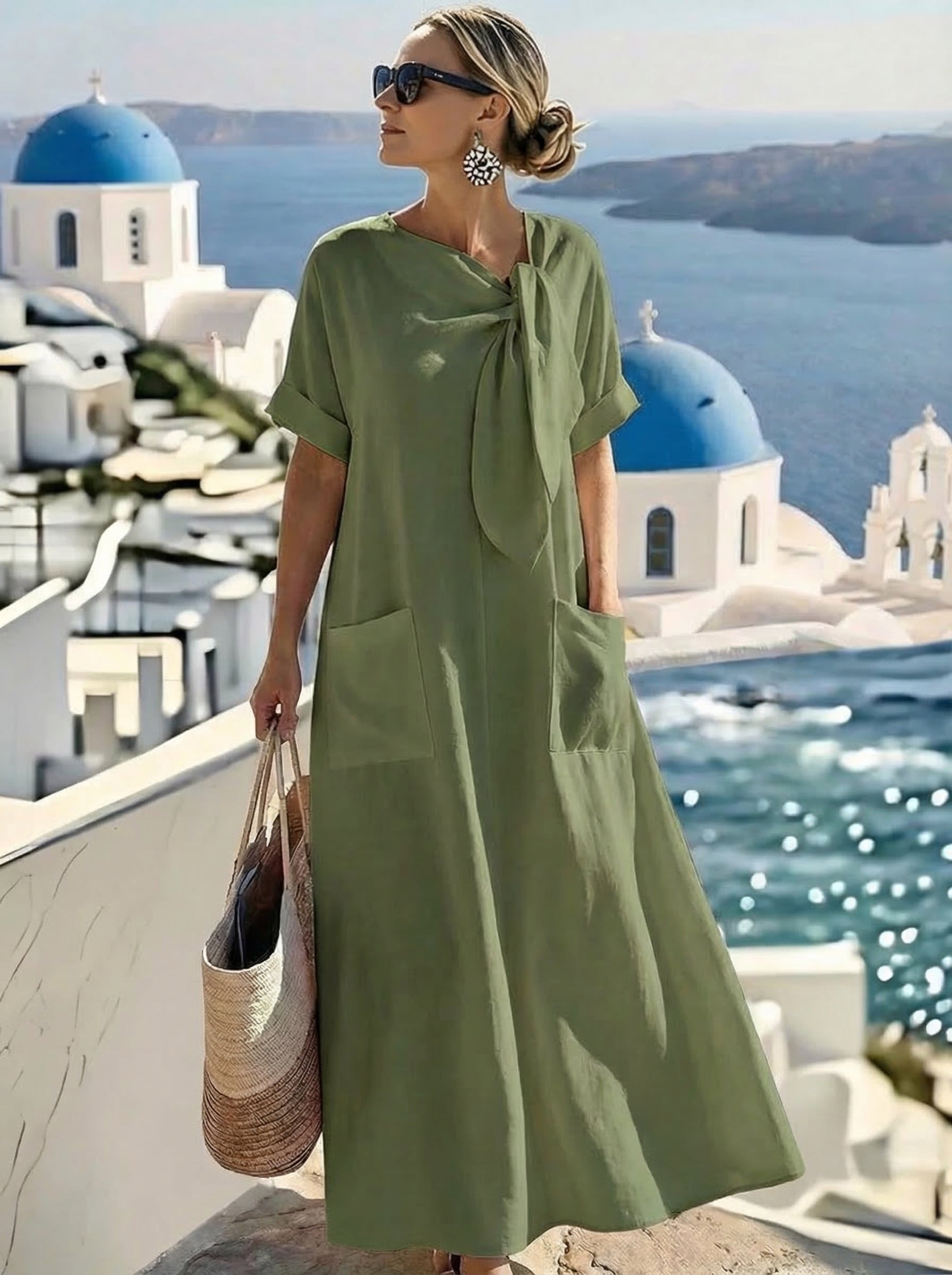 Fleur™ | Luxury Mediterranean Maxi Dress