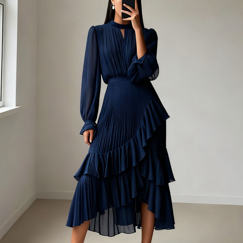 Helena - Pleated midi dress
